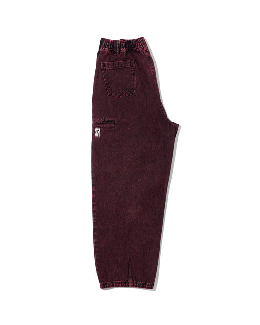 Ballon Pant - Red Acid Denim Wash
