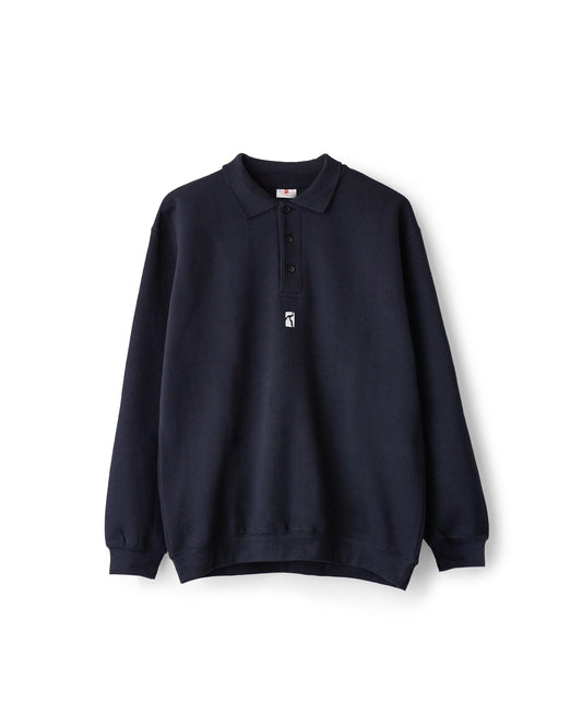 Heavy Polo Sweat - Navy