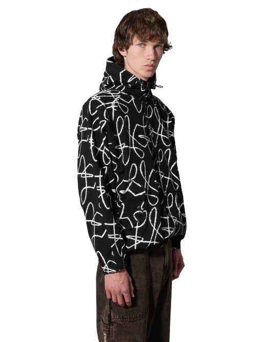 Boxy Doodle Jacket - Black