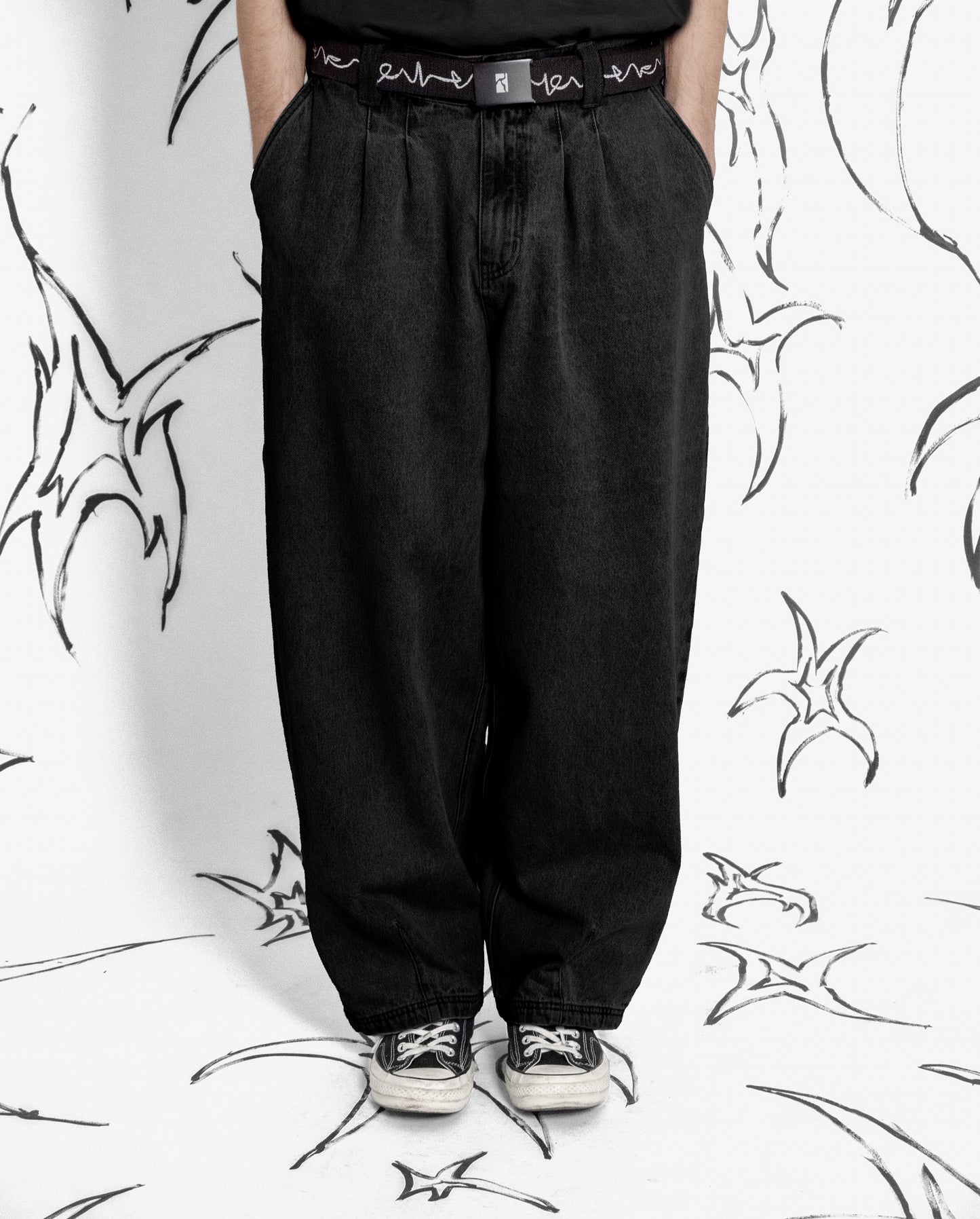 Ballon Pant - Black Denim Wash
