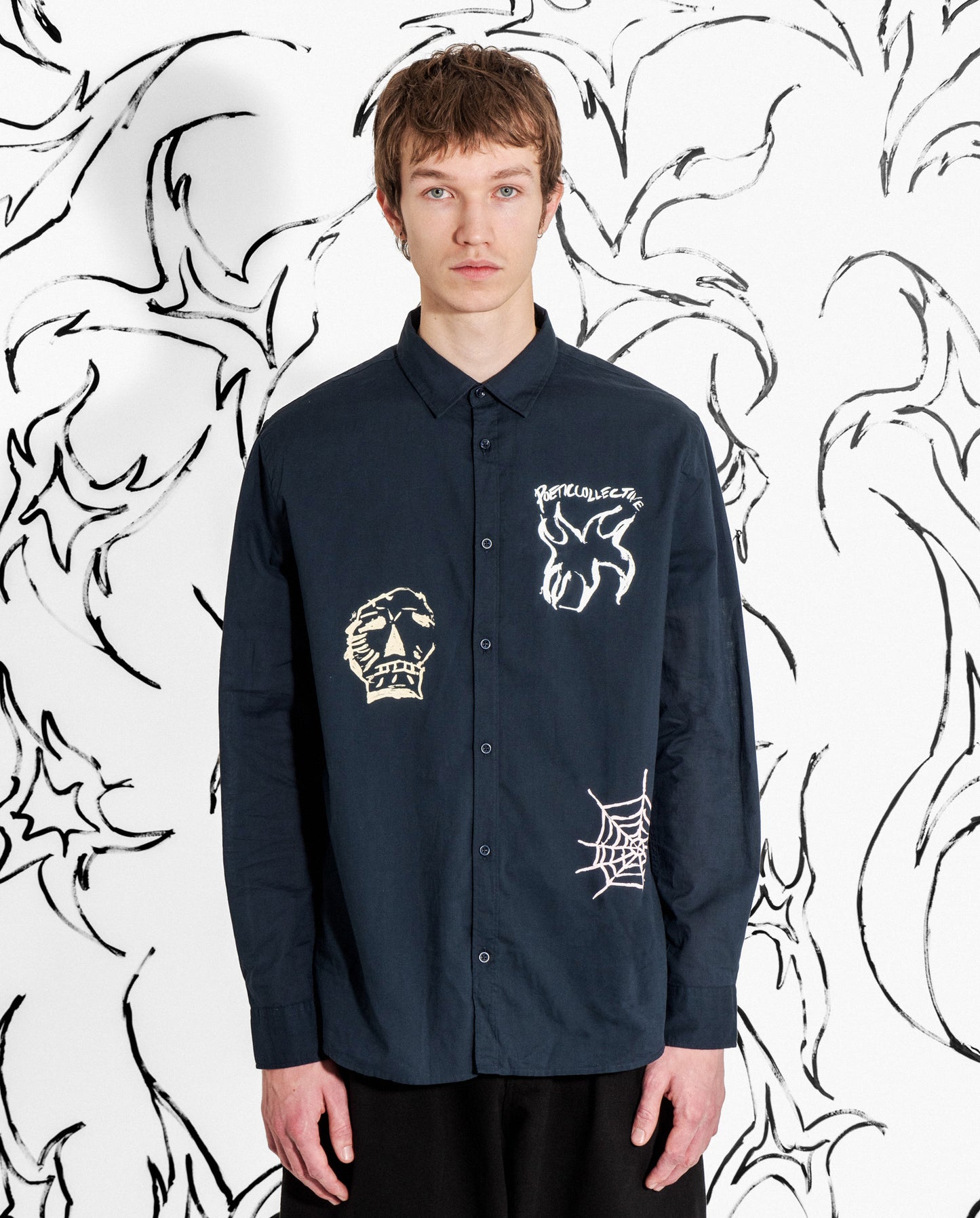Three Prints Shirt - Navy