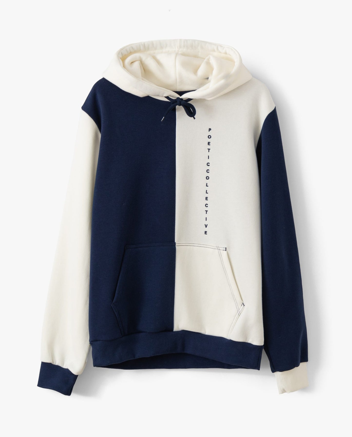 Block Color Hoodie – Off white / Navy