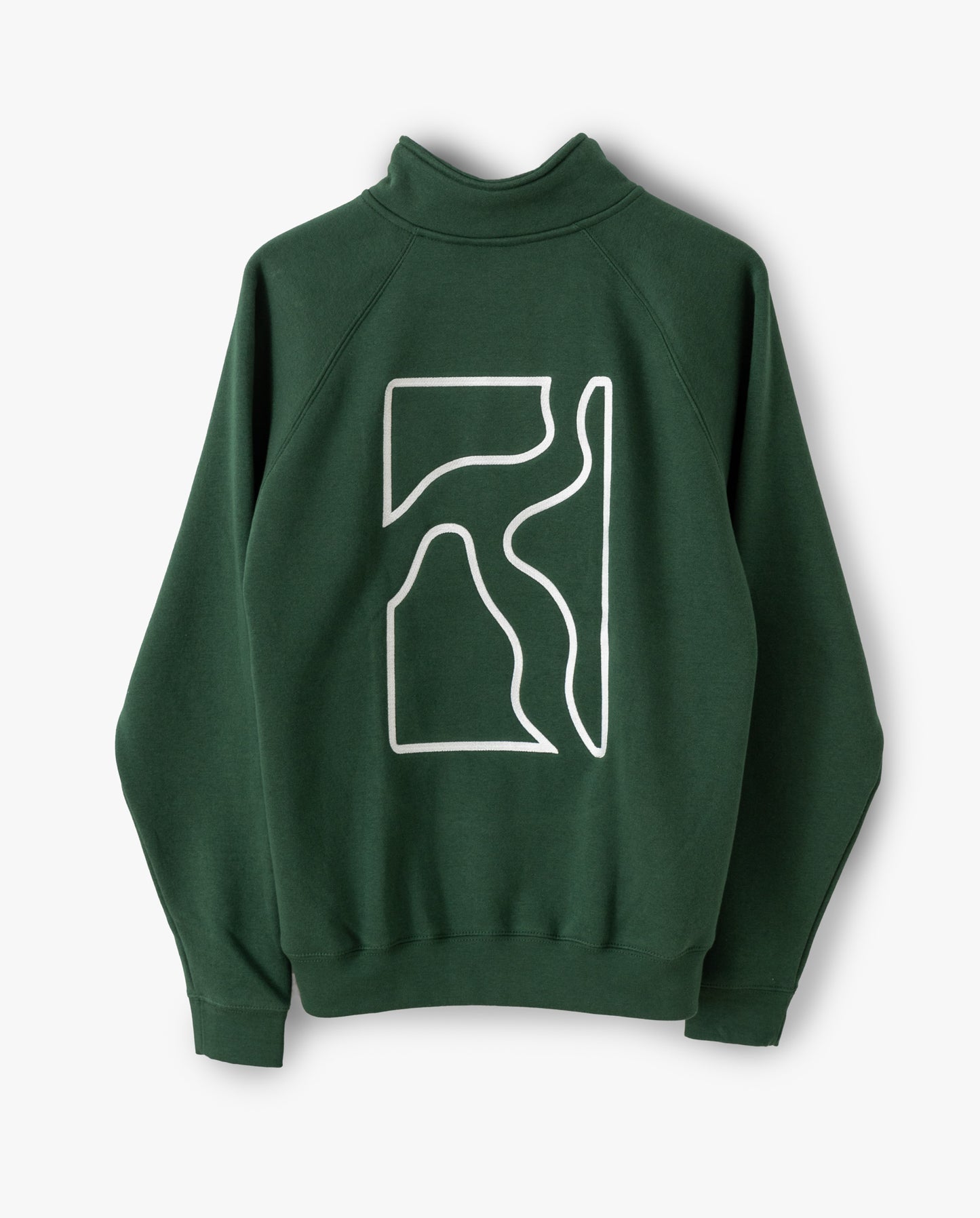 Half-zip sweater bottle green