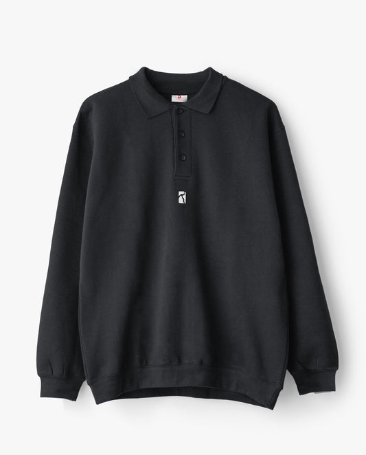 Heavy Polo Sweat – Black