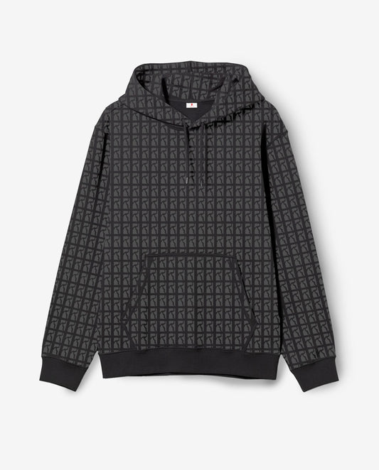 All Over Logo Hoodie - Black/Grey