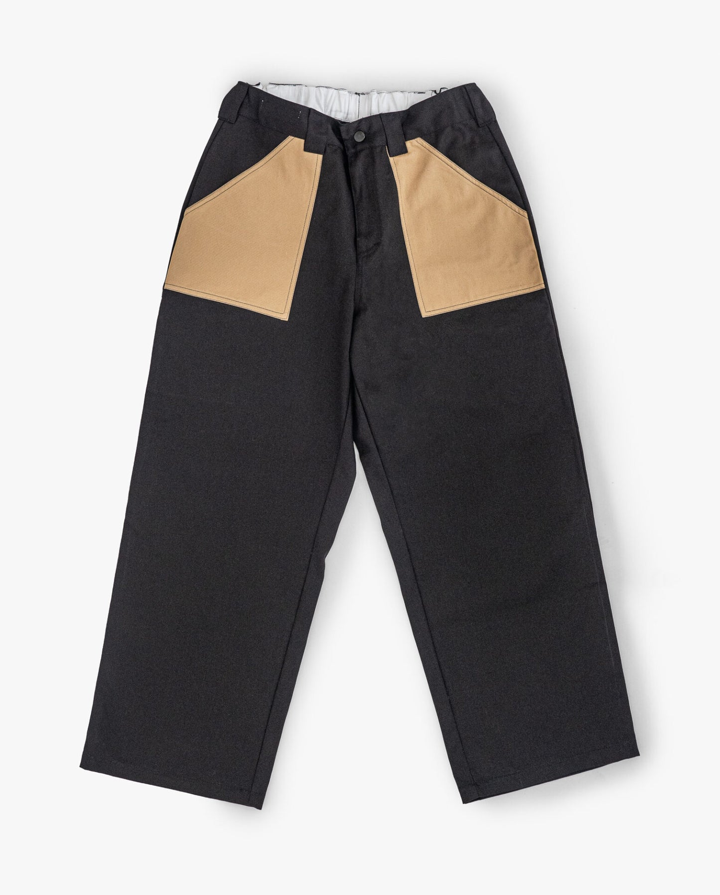 Painter pants / Black w. tan details