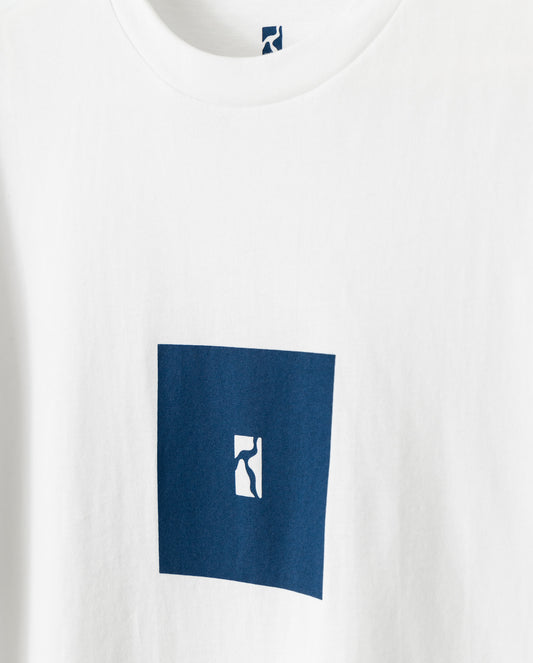 Premium Box T-Shirt - White/Navy