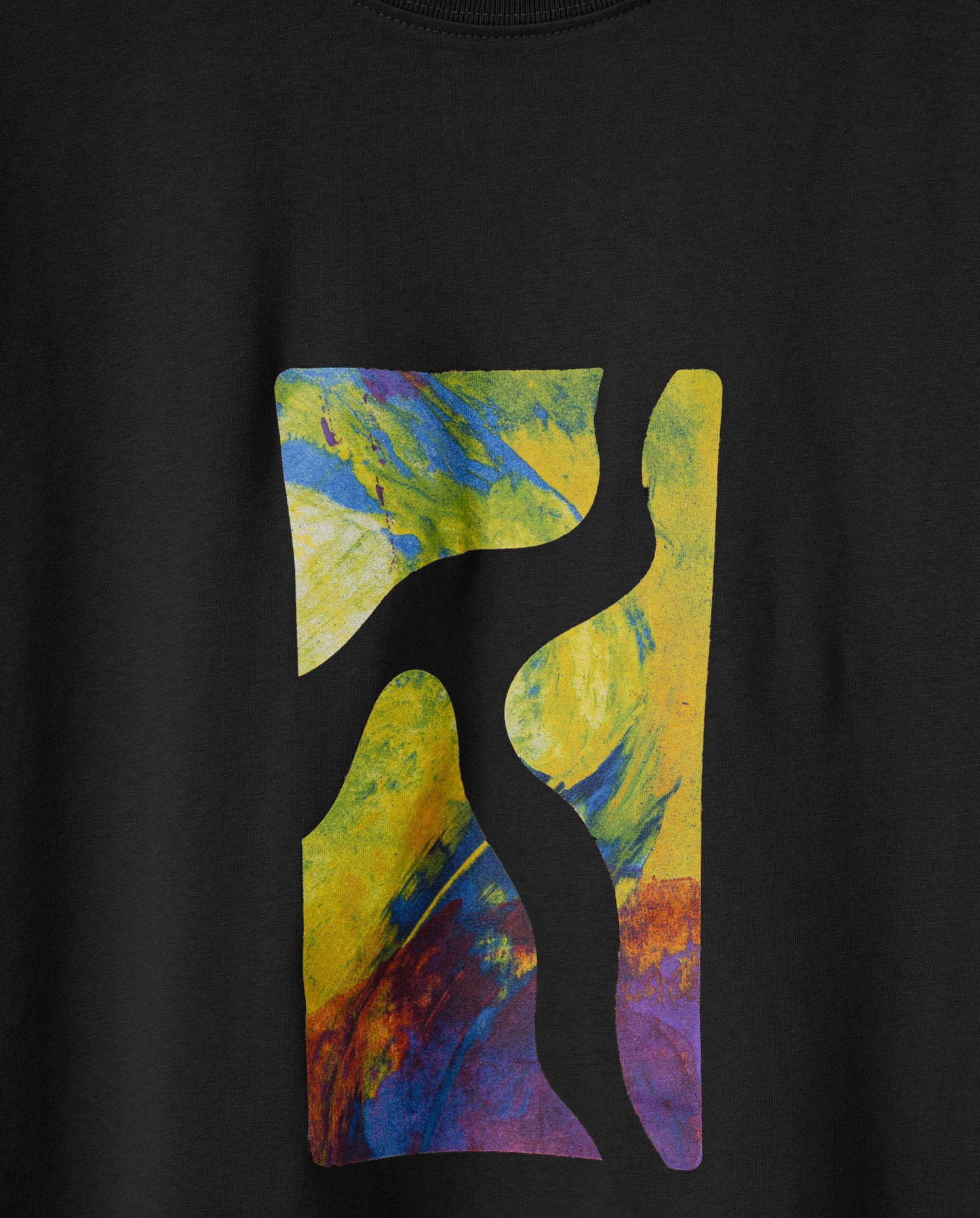 Logo cut out t-shirt - black