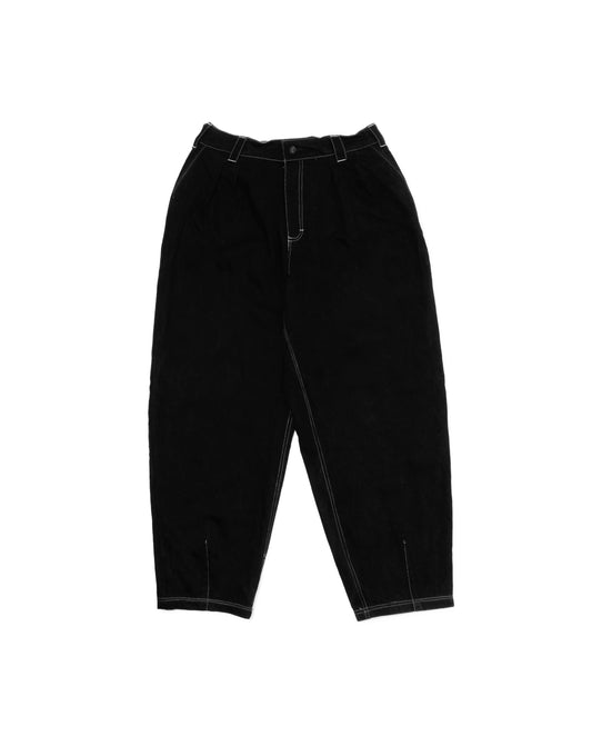 Ballon pant black denim white stiching