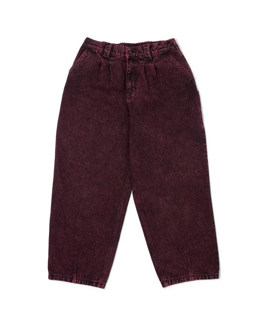 Ballon Pant - Red Acid Denim Wash