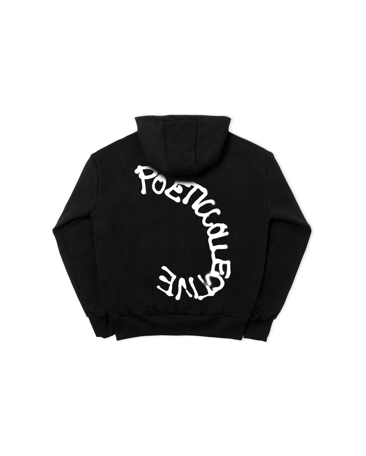 Spray Double Zip Hoodie - Black view 3