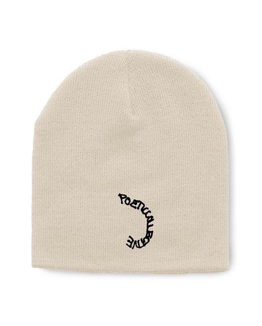 Spray Skull Beanie - Beige