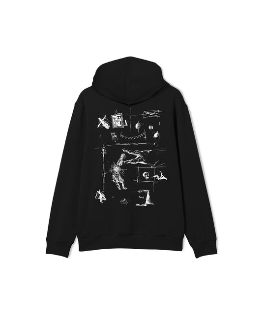 Fear sketch hoodie - Black