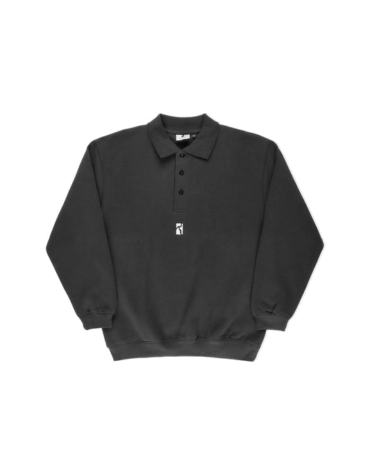 Heavy Polo Sweat – Black