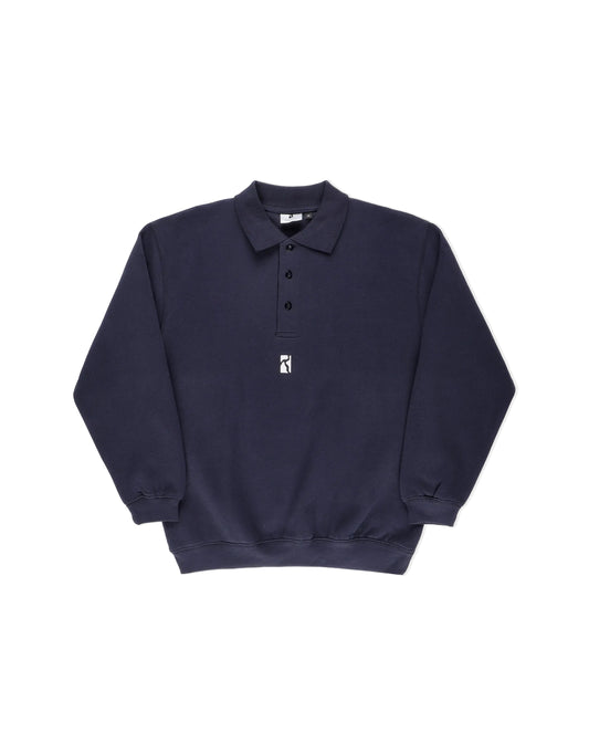 Heavy Polo Sweat - Navy