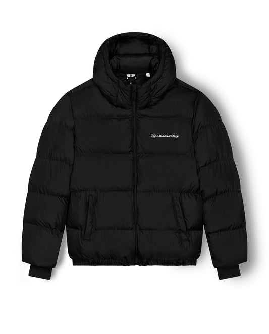 Hooded puffer jacket - Black