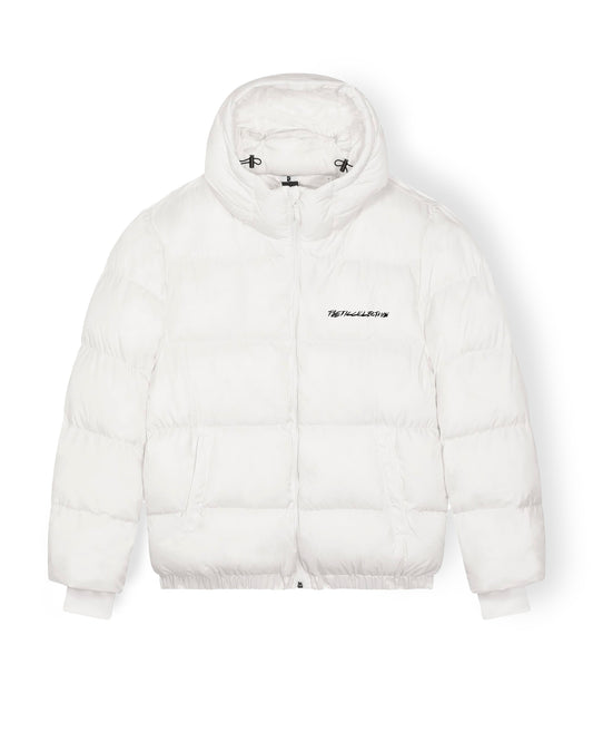 Hooded puffer jacket - White