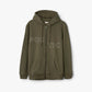 Poetic Outline zip hood - Olive green