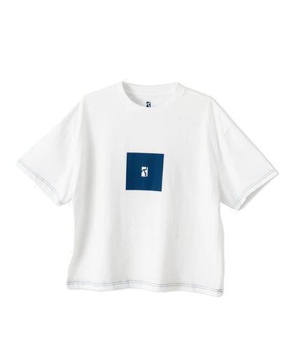 Premium Box T-Shirt - White/Navy