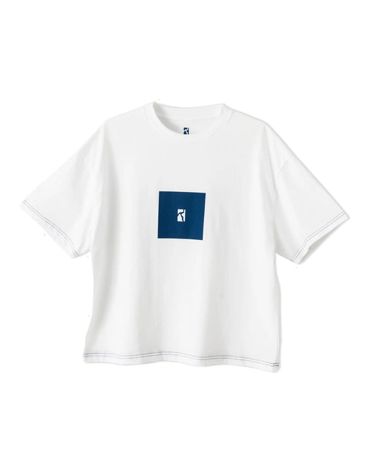Premium Box T-shirt - White/Navy