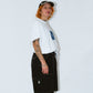 Painter shorts - Black denim w. White stitching