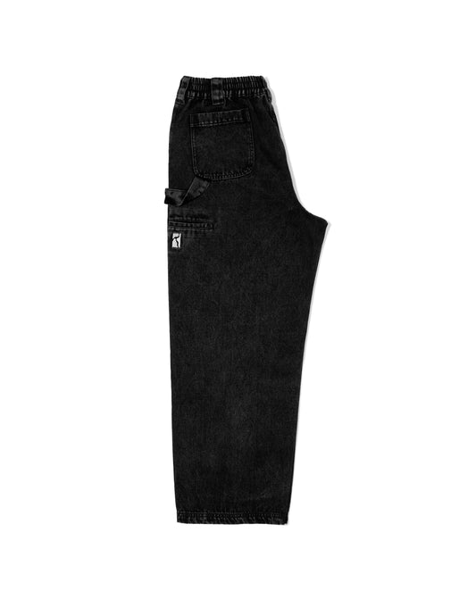 Split Pant - Black Denim Wash
