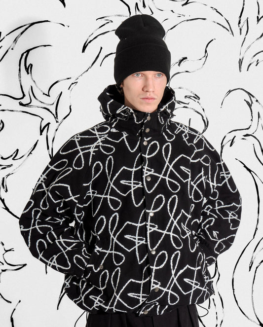 Boxy Doodle Jacket - Black