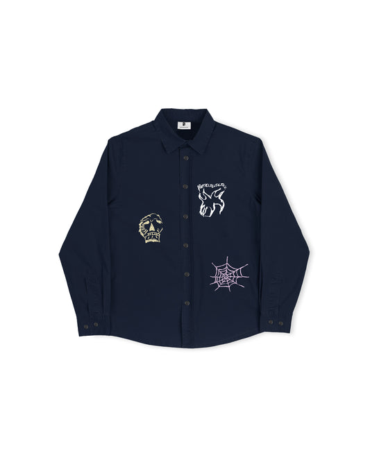 Three Prints Shirt - Navy