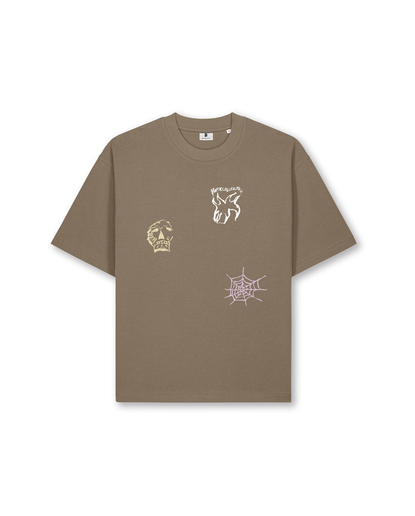 Three Prints T-shirt - Brown