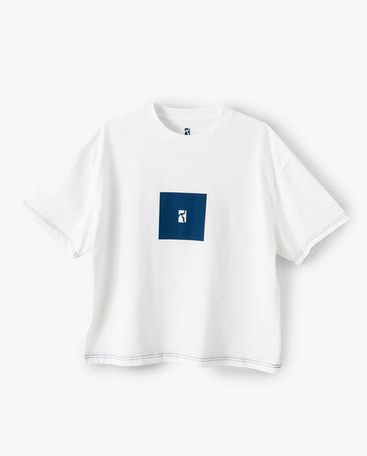 Premium Box t-shirt Off white/ Navy